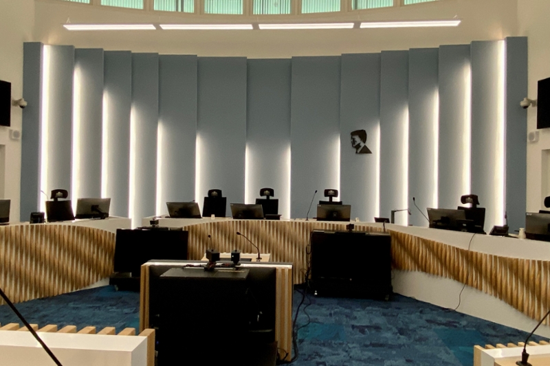 Extra beveiligde zittingszaal Rotterdam
